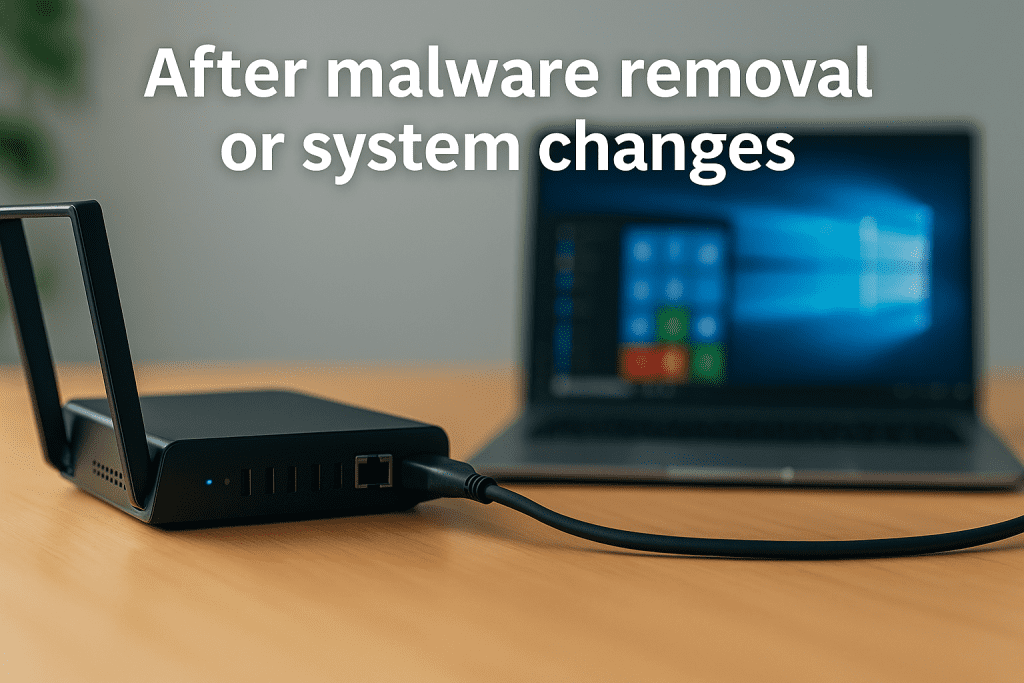 how to reset network settings in windows